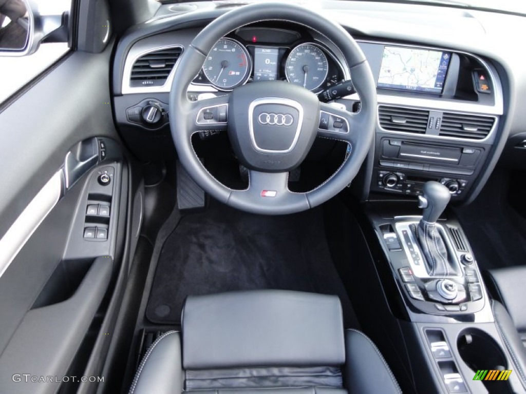 2011 Audi S5 3.0 TFSI quattro Cabriolet Black Silk Nappa Leather Dashboard Photo #58358493