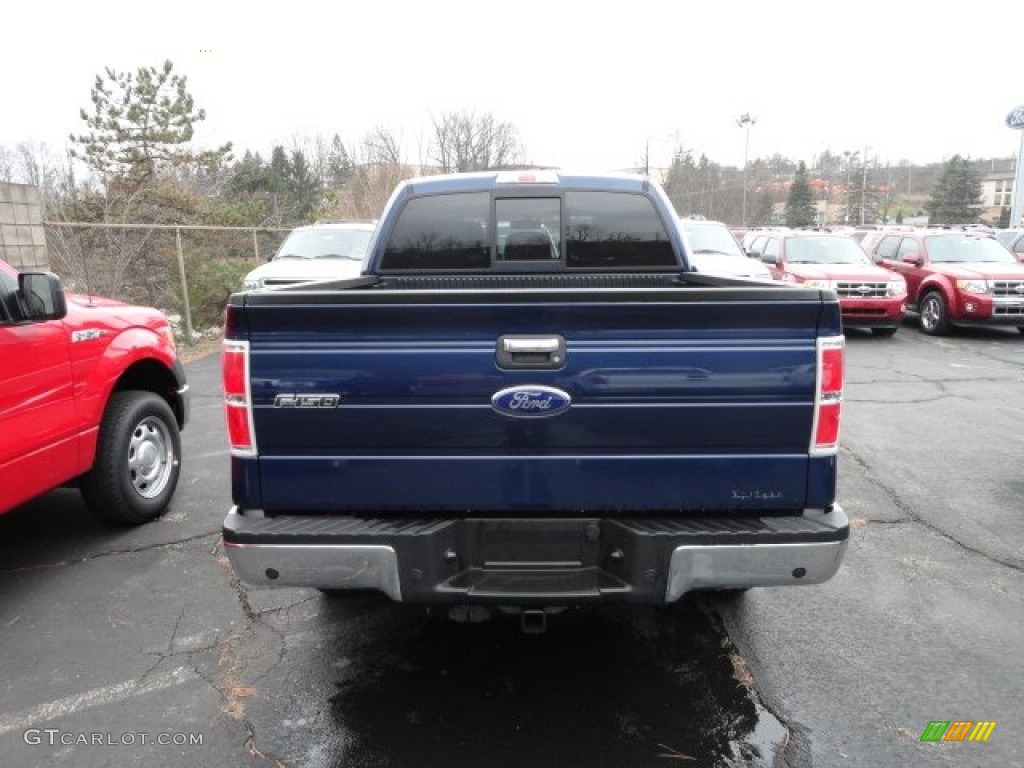 2011 F150 XLT SuperCrew 4x4 - Dark Blue Pearl Metallic / Steel Gray photo #3