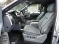 Platinum Steel Gray/Black Leather Interior Photo for 2012 Ford F150 #58363299