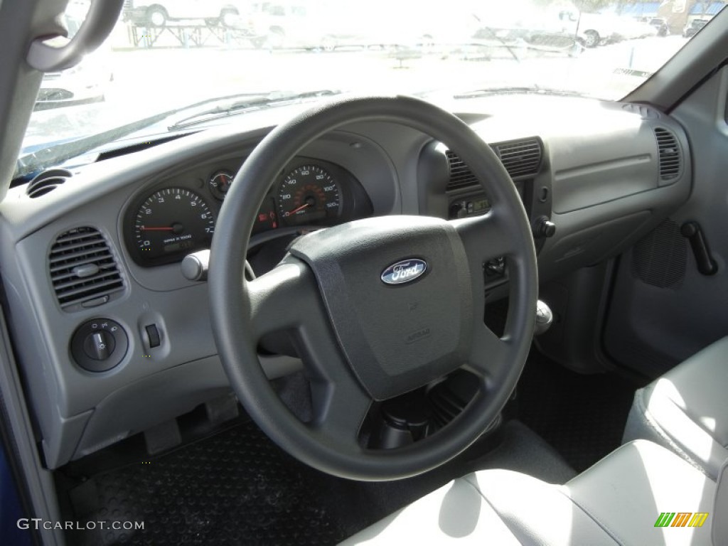 2011 Ford Ranger XL Regular Cab Medium Dark Flint Steering Wheel Photo #58363605