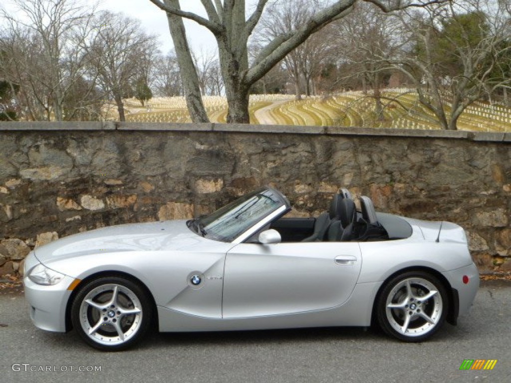 2008 Z4 3.0si Roadster - Titanium Silver Metallic / Black photo #3