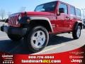 2012 Flame Red Jeep Wrangler Unlimited Sport S 4x4  photo #1