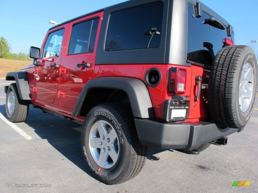 2012 Wrangler Unlimited Sport S 4x4 - Flame Red / Black photo #2