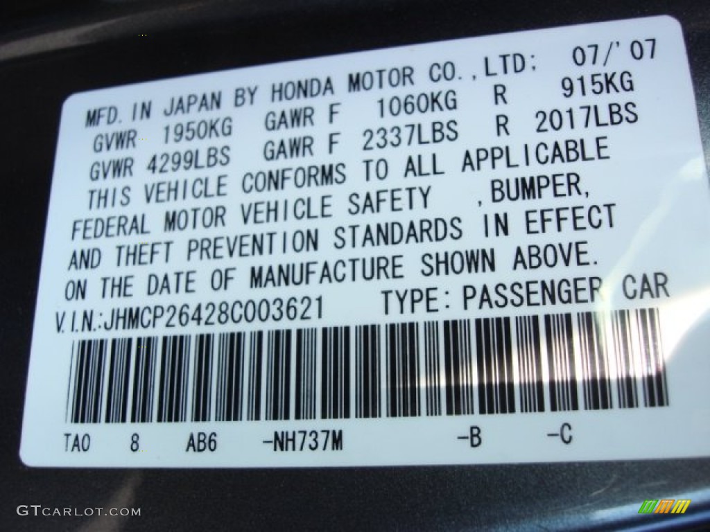 2008 Honda Accord LX-P Sedan Parts Photos