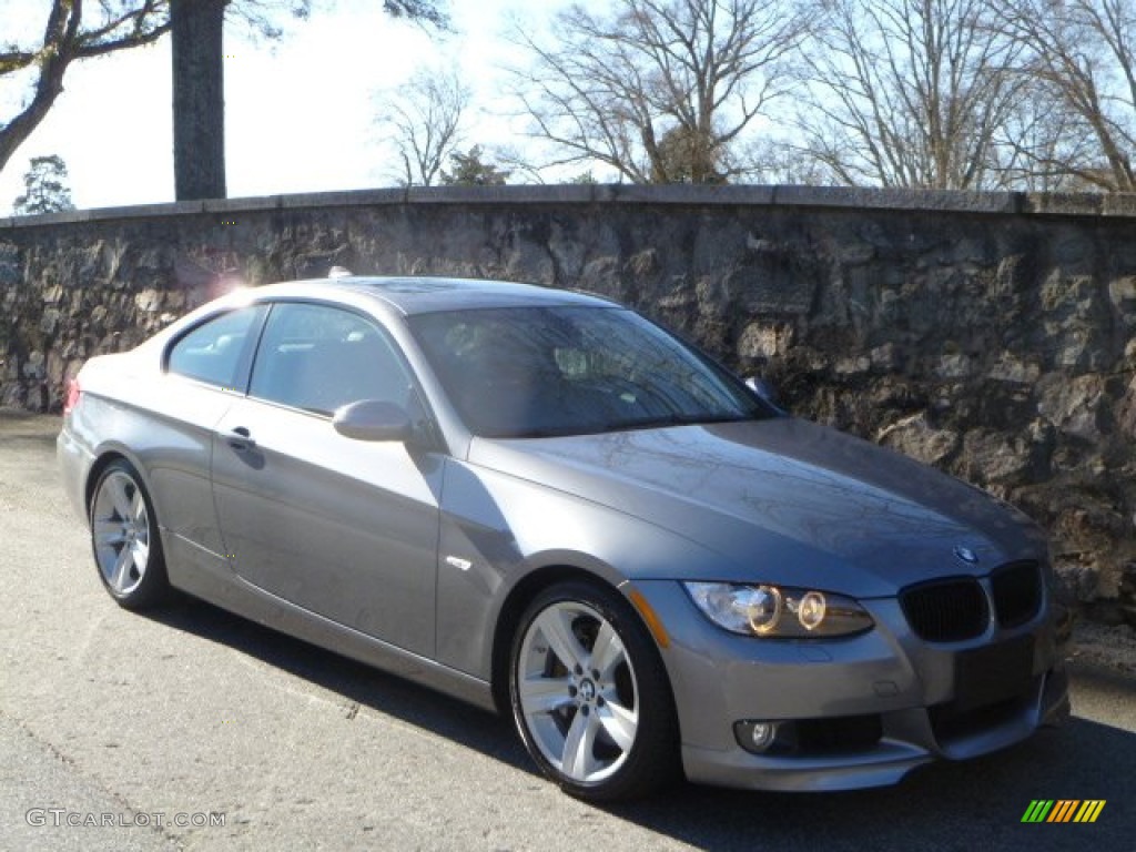 2009 3 Series 335i Coupe - Space Grey Metallic / Black photo #1