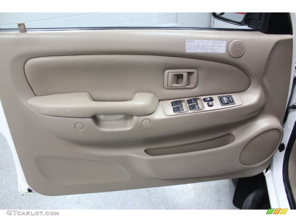 2001 Toyota Tacoma V6 TRD Double Cab 4x4 Oak Beige Door Panel Photo #58370583