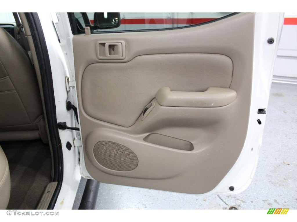 2001 Toyota Tacoma V6 TRD Double Cab 4x4 Oak Beige Door Panel Photo #58370673