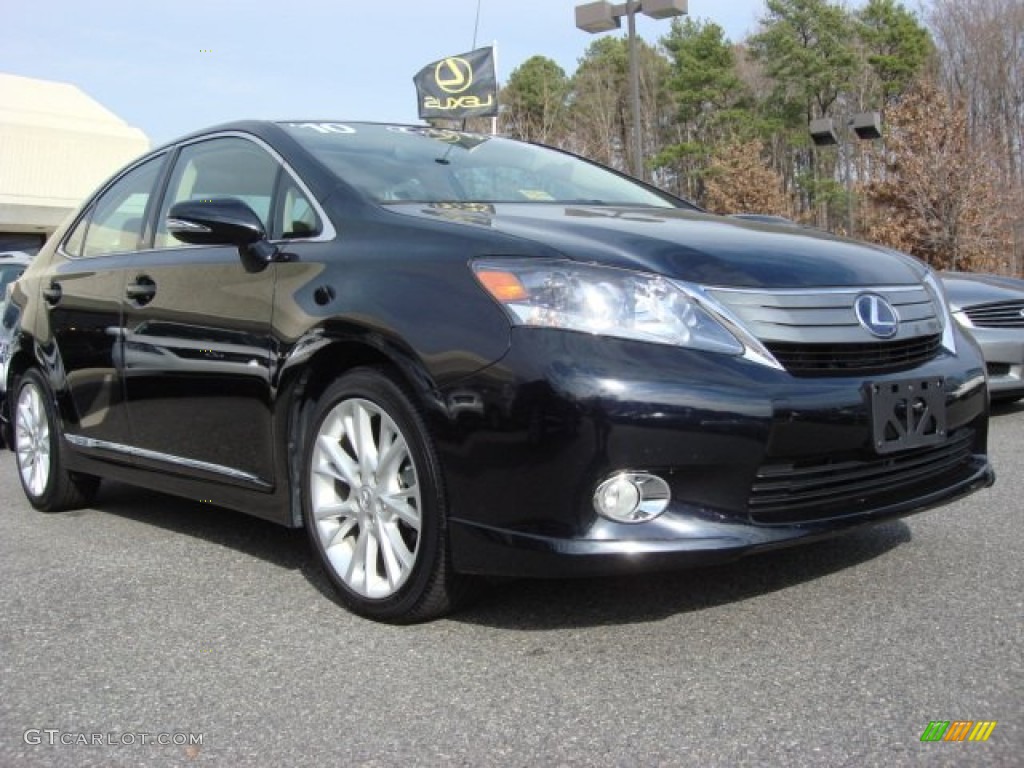 2010 HS 250h Hybrid Premium - Obsidian Black / Parchment photo #1