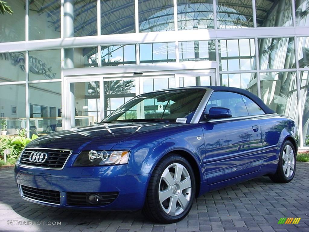 2006 A4 3.0 quattro Cabriolet - Caribic Blue Pearl Effect / Platinum photo #1