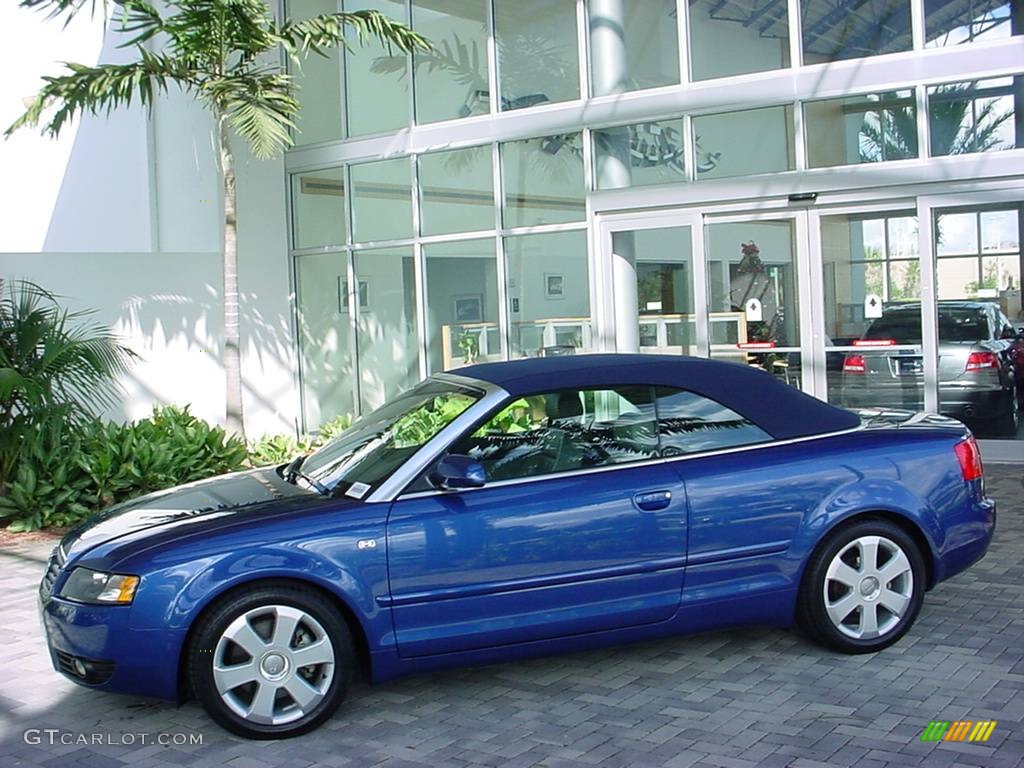 2006 A4 3.0 quattro Cabriolet - Caribic Blue Pearl Effect / Platinum photo #2