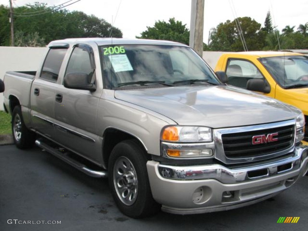 2006 Sierra 1500 SL Crew Cab - Silver Birch Metallic / Dark Pewter photo #1