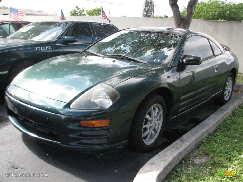 2002 Eclipse GS Coupe - Sherwood Green Pearl / Beige/Black photo #1