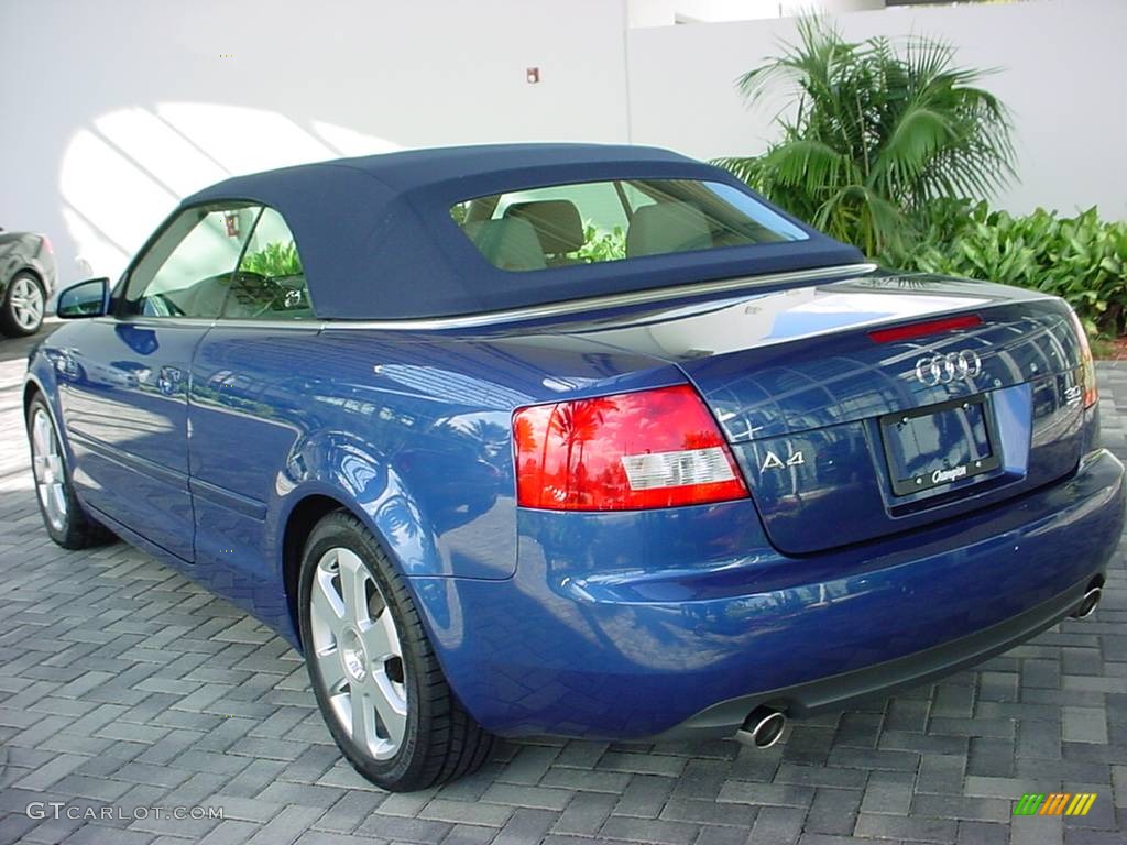 2006 A4 3.0 quattro Cabriolet - Caribic Blue Pearl Effect / Platinum photo #3