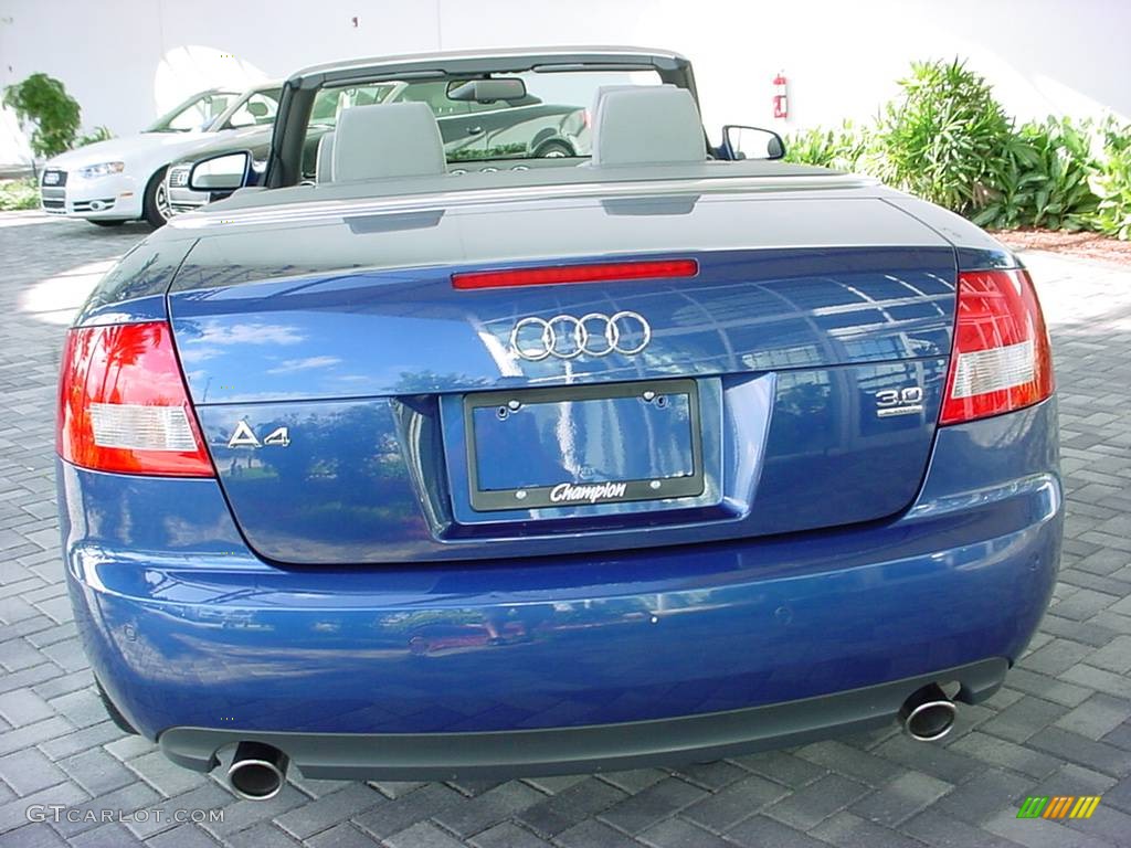 2006 A4 3.0 quattro Cabriolet - Caribic Blue Pearl Effect / Platinum photo #4