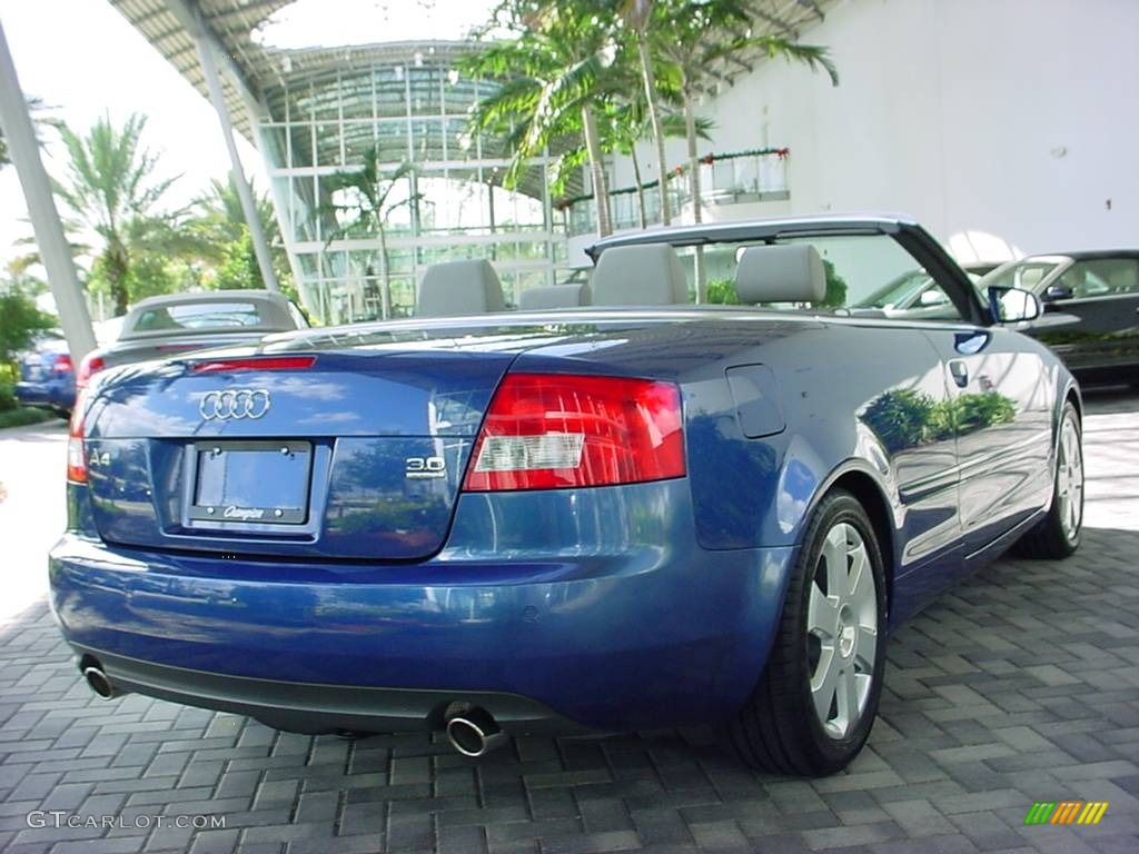 2006 A4 3.0 quattro Cabriolet - Caribic Blue Pearl Effect / Platinum photo #5