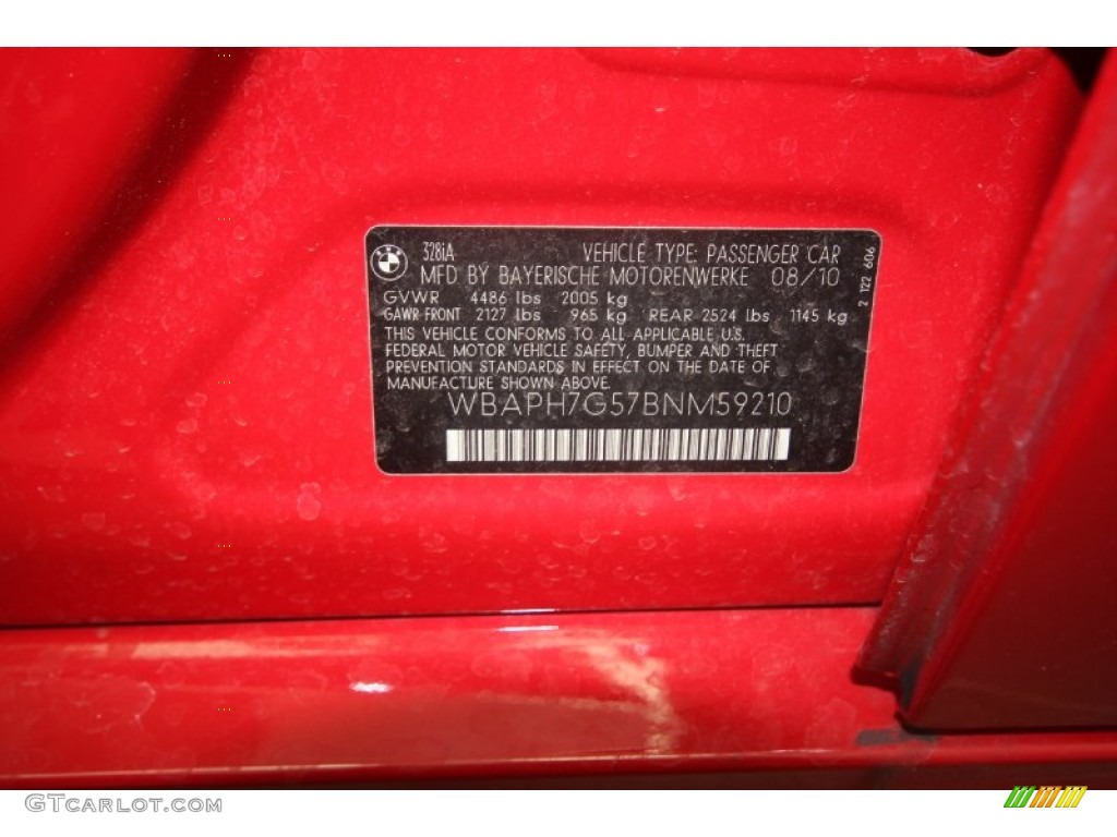 2011 3 Series 328i Sedan - Crimson Red / Oyster/Black Dakota Leather photo #15