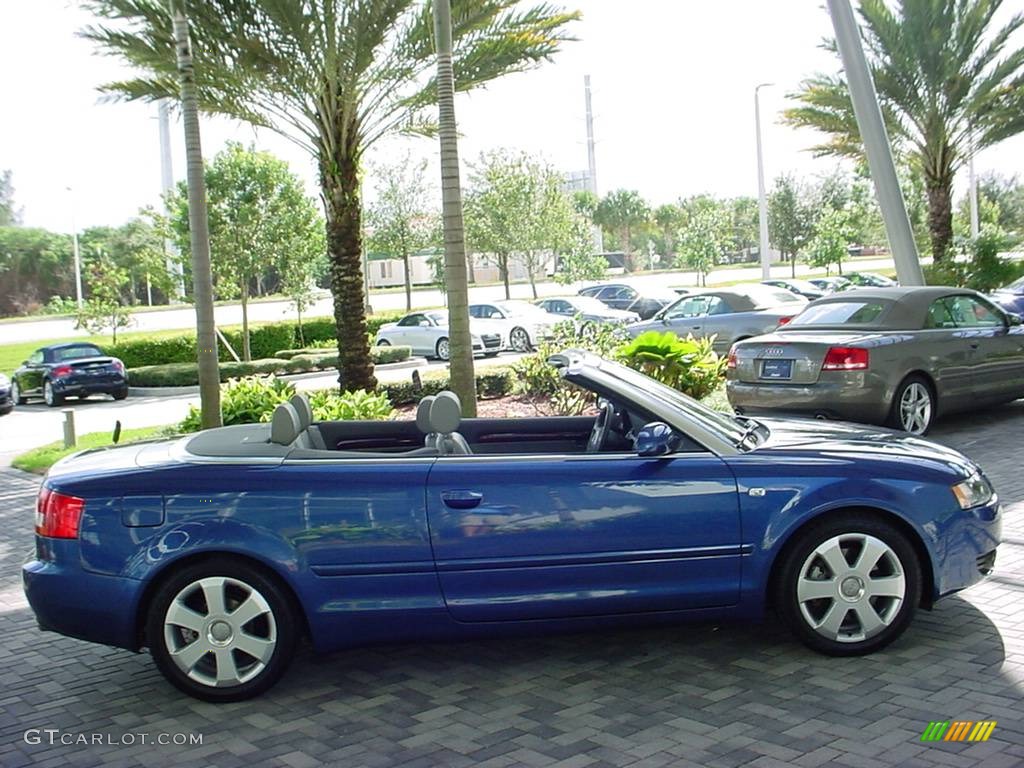 2006 A4 3.0 quattro Cabriolet - Caribic Blue Pearl Effect / Platinum photo #6