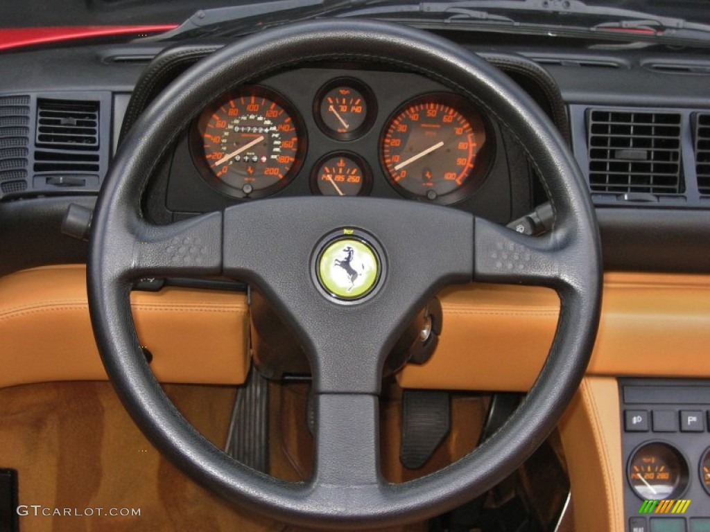 1995 Ferrari 348 Spider Tan Steering Wheel Photo #58375437