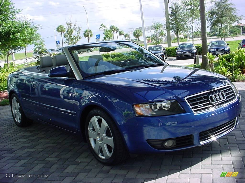 2006 A4 3.0 quattro Cabriolet - Caribic Blue Pearl Effect / Platinum photo #7