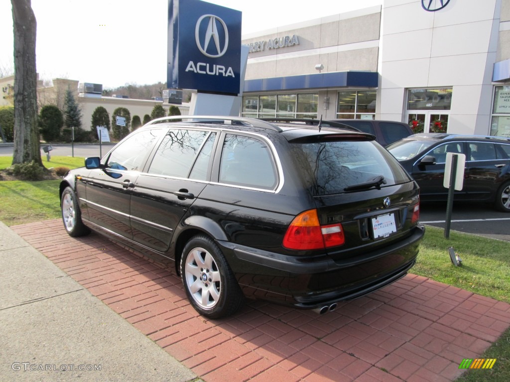 2004 3 Series 325xi Wagon - Black Sapphire Metallic / Black photo #7