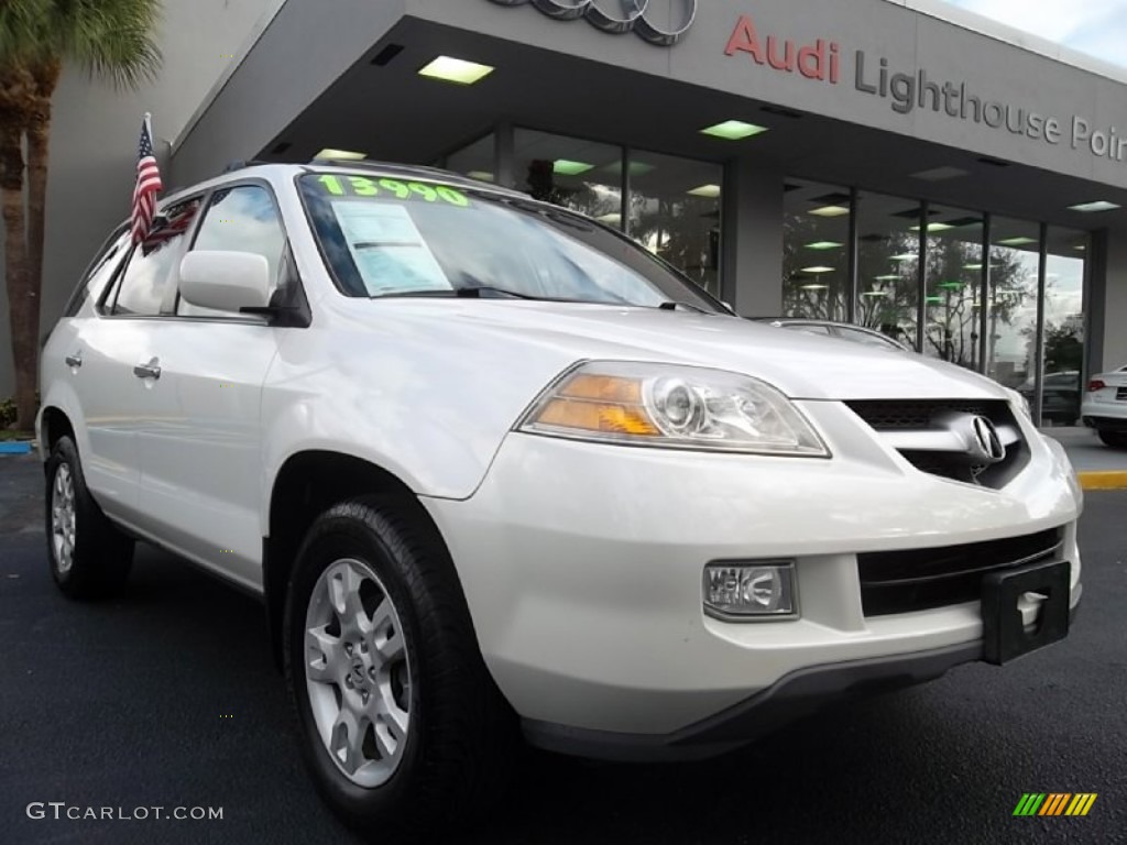 2004 MDX Touring - Aspen White Pearl / Saddle photo #2