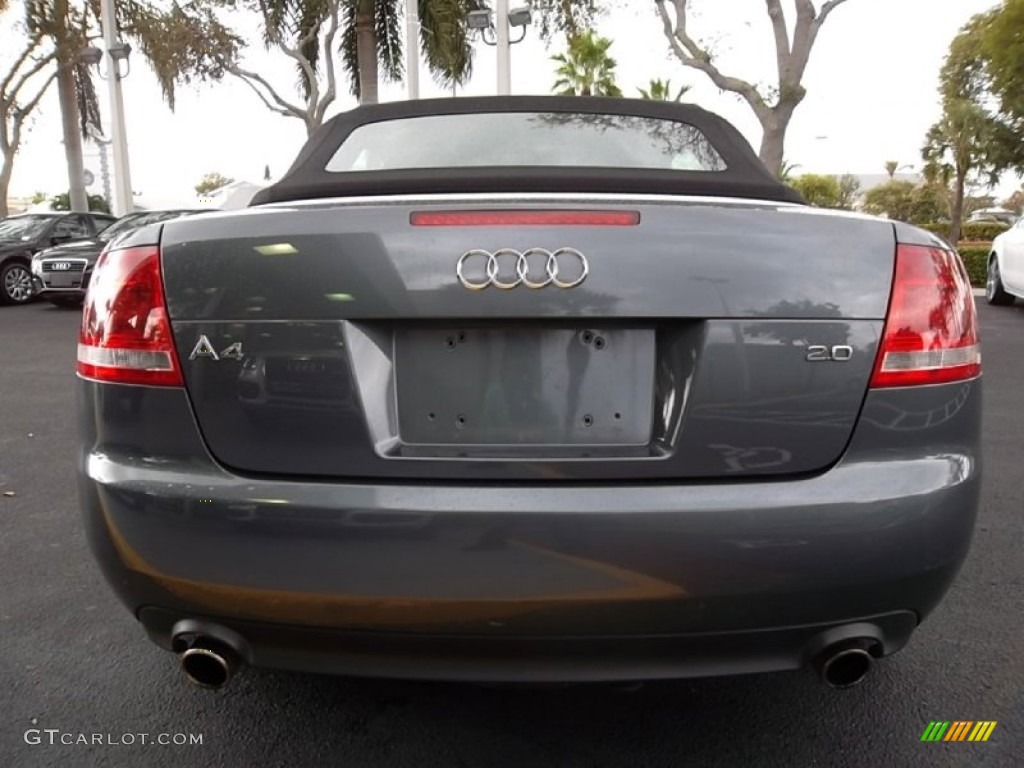 2008 A4 2.0T Cabriolet - Dolphin Grey Metallic / Black photo #7