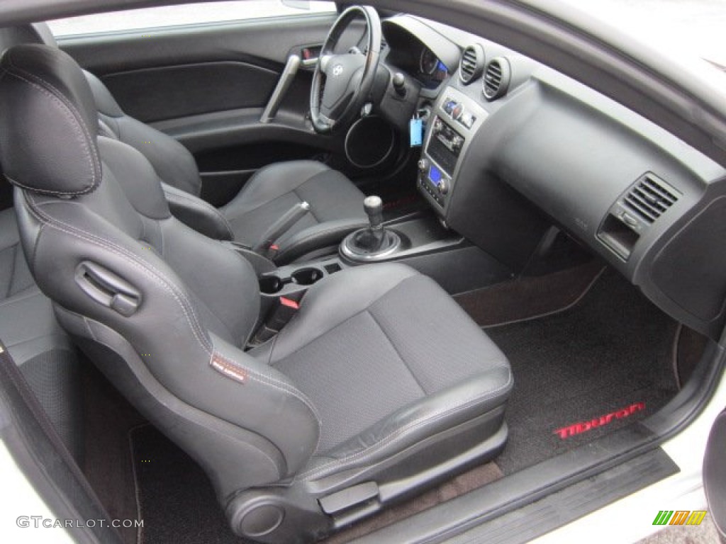 GT Black Leather/Black Sport Grip Interior 2008 Hyundai Tiburon GT Photo #58378053