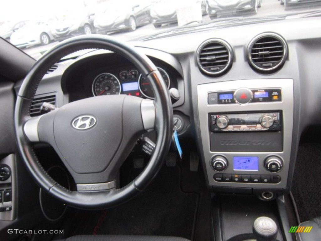 2008 Hyundai Tiburon GT GT Black Leather/Black Sport Grip Dashboard Photo #58378071