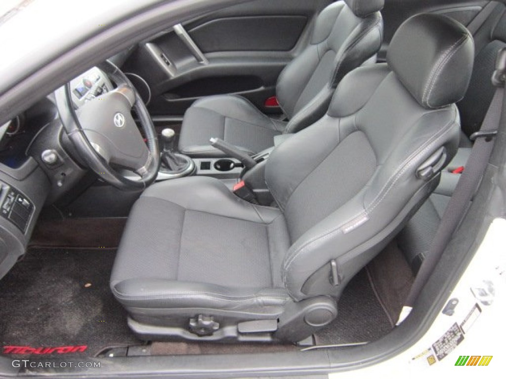 GT Black Leather/Black Sport Grip Interior 2008 Hyundai Tiburon GT Photo #58378089