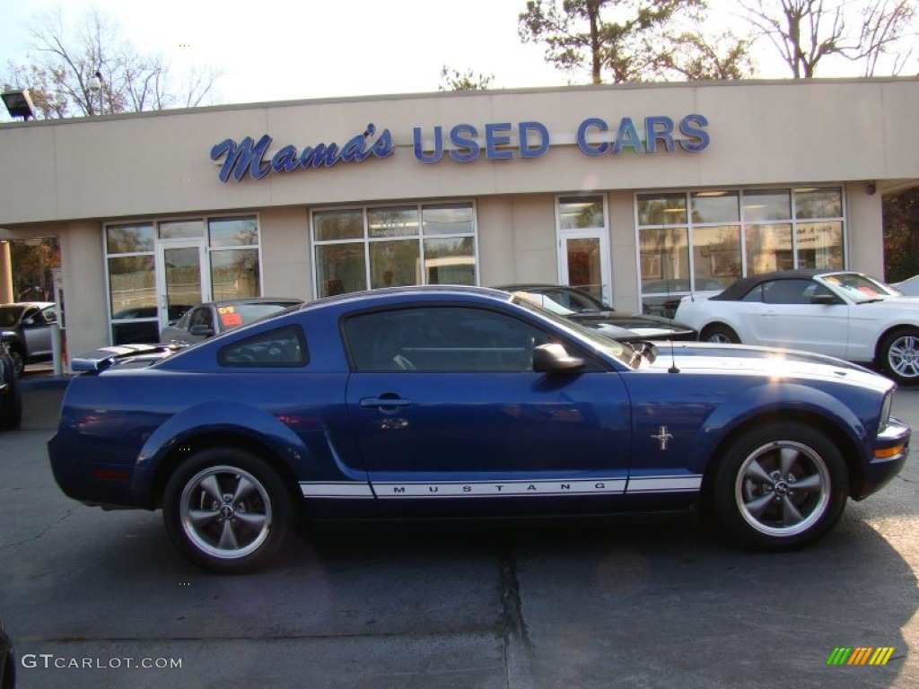 2006 Mustang V6 Premium Coupe - Vista Blue Metallic / Light Graphite photo #1