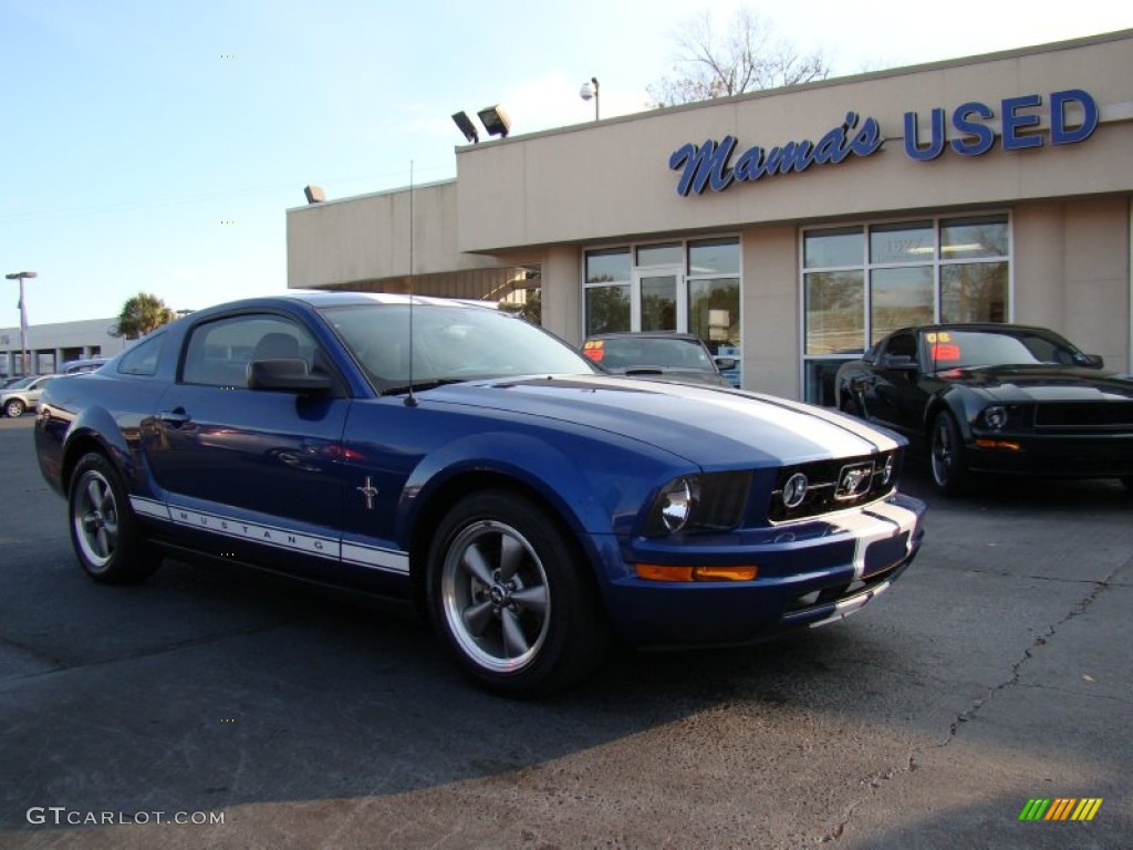 2006 Mustang V6 Premium Coupe - Vista Blue Metallic / Light Graphite photo #2