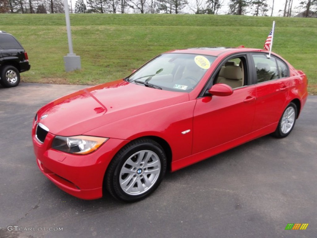 2006 3 Series 325xi Sedan - Imola Red / Beige photo #2