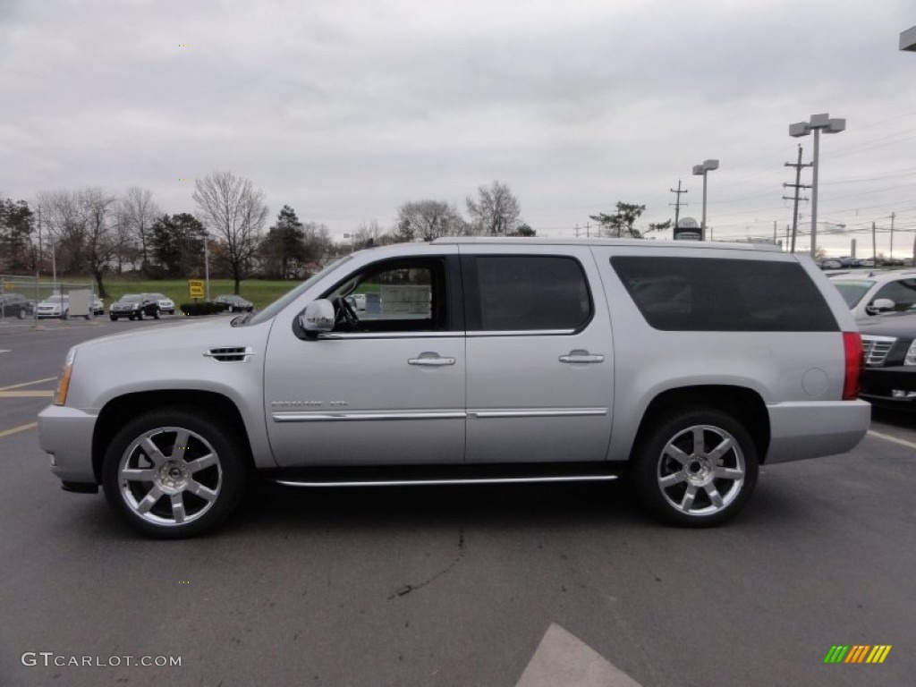 Radiant Silver Metallic 2012 Cadillac Escalade ESV Luxury AWD Exterior Photo #58384305