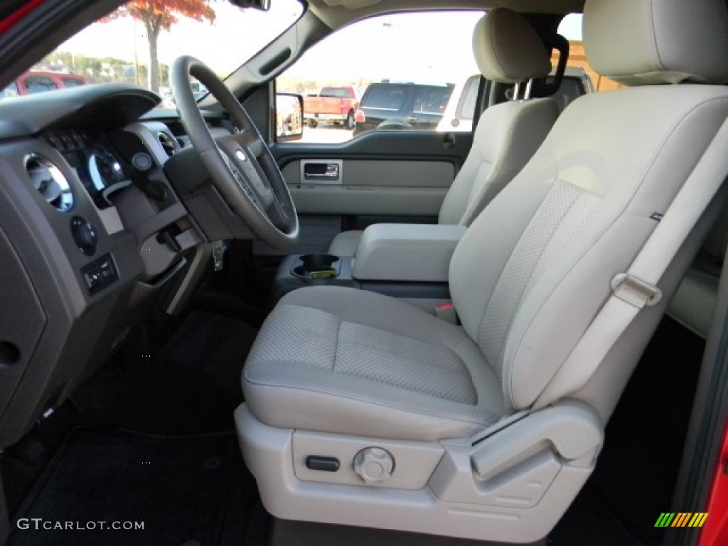 2010 F150 XLT SuperCrew - Vermillion Red / Medium Stone photo #8