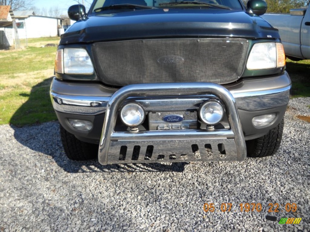2002 F150 Lariat SuperCrew 4x4 - Dark Highland Green Metallic / Medium Parchment photo #4