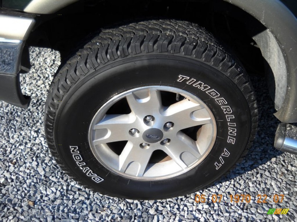 2002 F150 Lariat SuperCrew 4x4 - Dark Highland Green Metallic / Medium Parchment photo #13