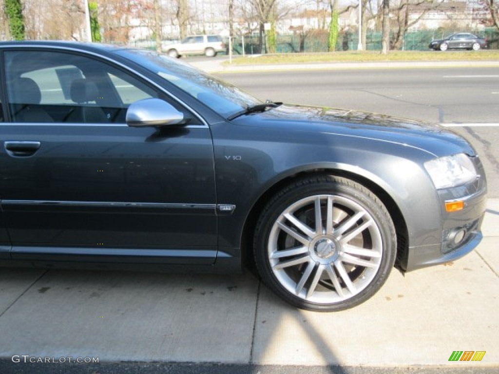 2007 S8 5.2 quattro - Daytona Gray Pearl Effect / Espresso/Black photo #4