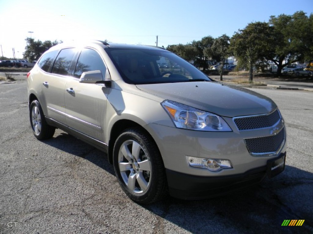 2012 Traverse LTZ - Gold Mist Metallic / Cashmere/Ebony photo #2