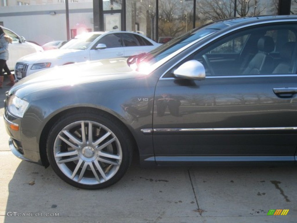 2007 S8 5.2 quattro - Daytona Gray Pearl Effect / Espresso/Black photo #11