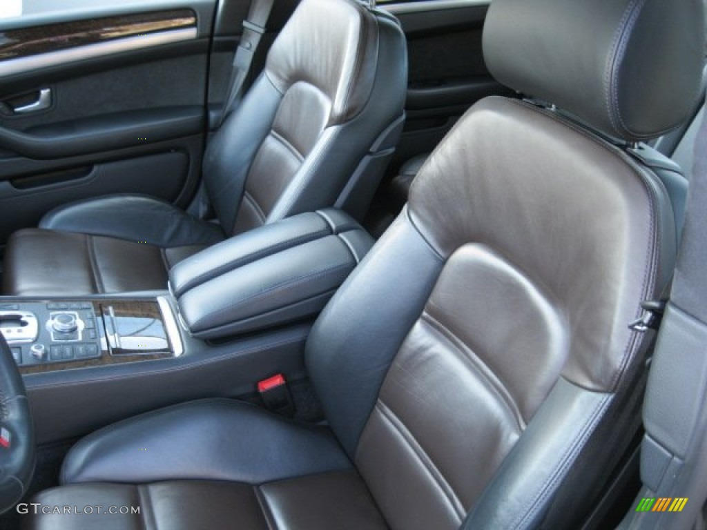 Espresso/Black Interior 2007 Audi S8 5.2 quattro Photo #58386244