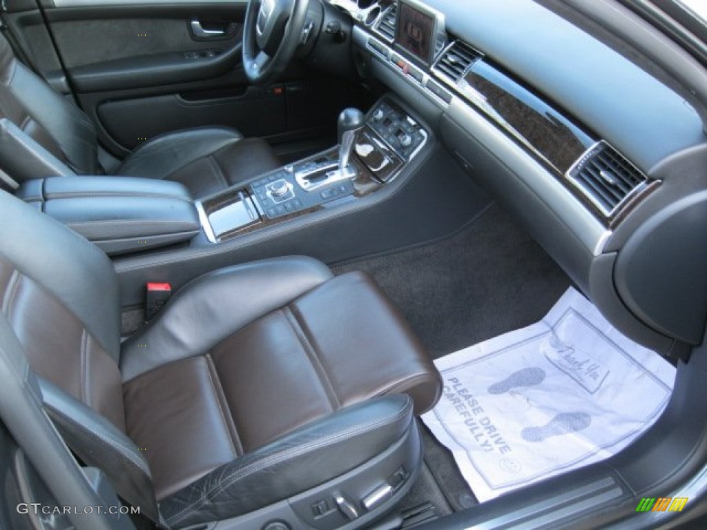 Espresso/Black Interior 2007 Audi S8 5.2 quattro Photo #58386258
