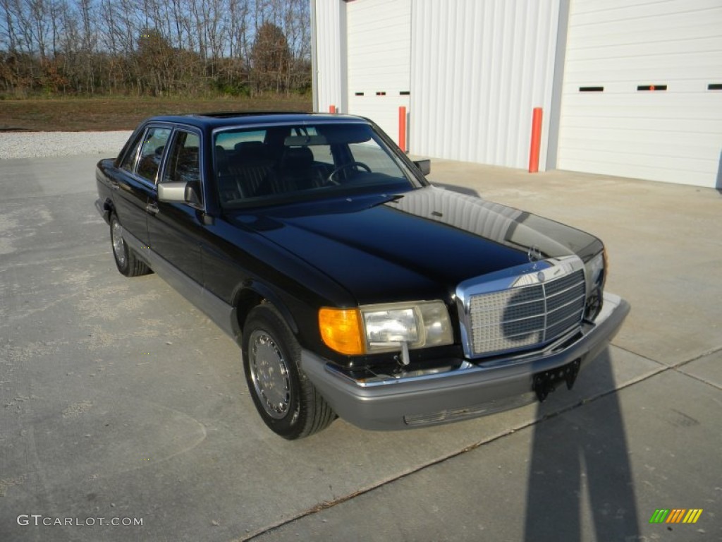 1988 S Class 560 SEL Sedan - Black / Black photo #3