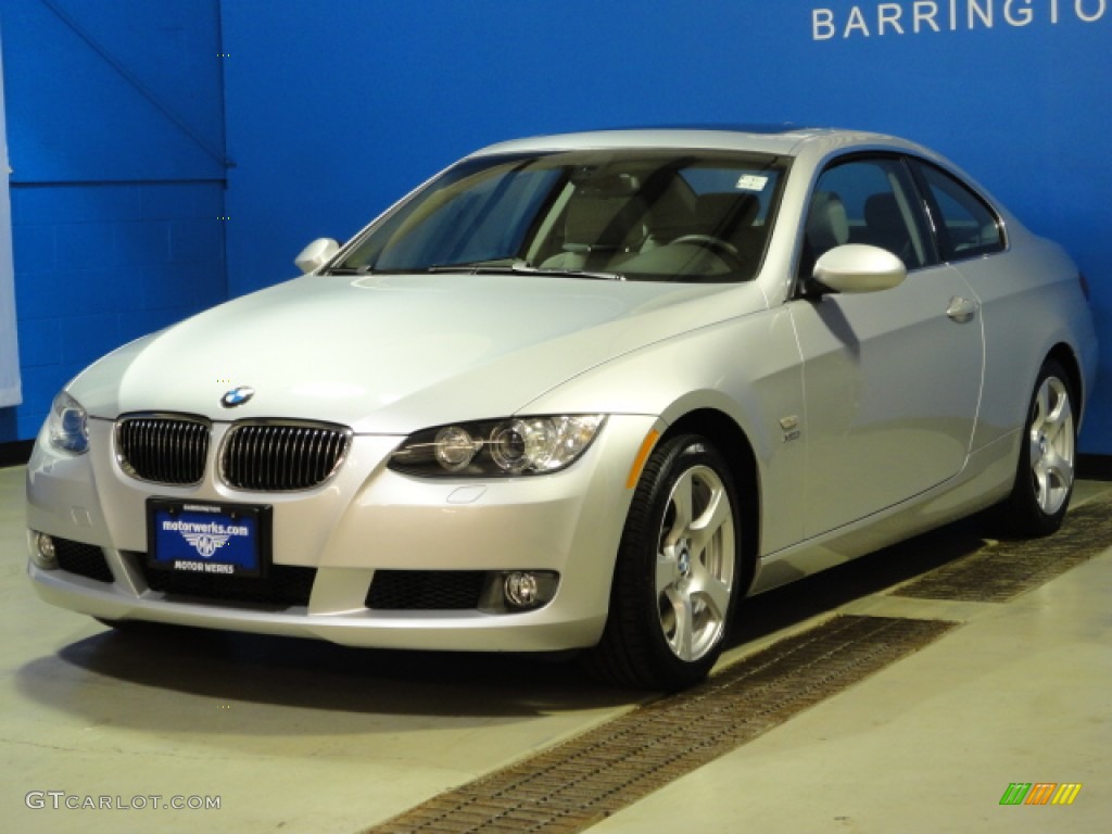 2009 3 Series 328xi Coupe - Titanium Silver Metallic / Grey photo #4