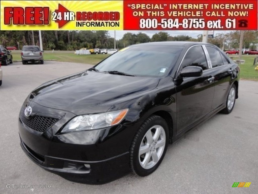 2008 Camry SE - Black / Bisque photo #1