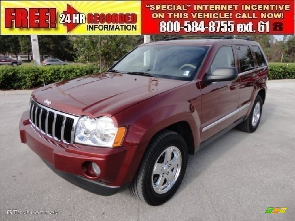 2007 Grand Cherokee Limited - Red Rock Crystal Pearl / Dark Khaki/Light Graystone photo #1