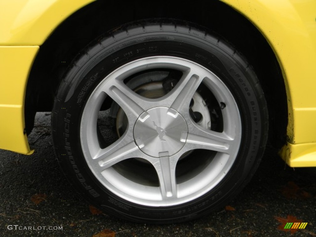 2000 Mustang GT Convertible - Zinc Yellow / Dark Charcoal photo #6