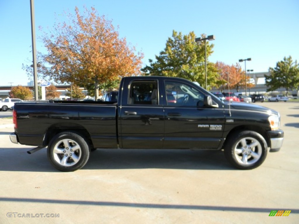 2006 Ram 1500 SLT Quad Cab - Brilliant Black Crystal Pearl / Medium Slate Gray photo #3