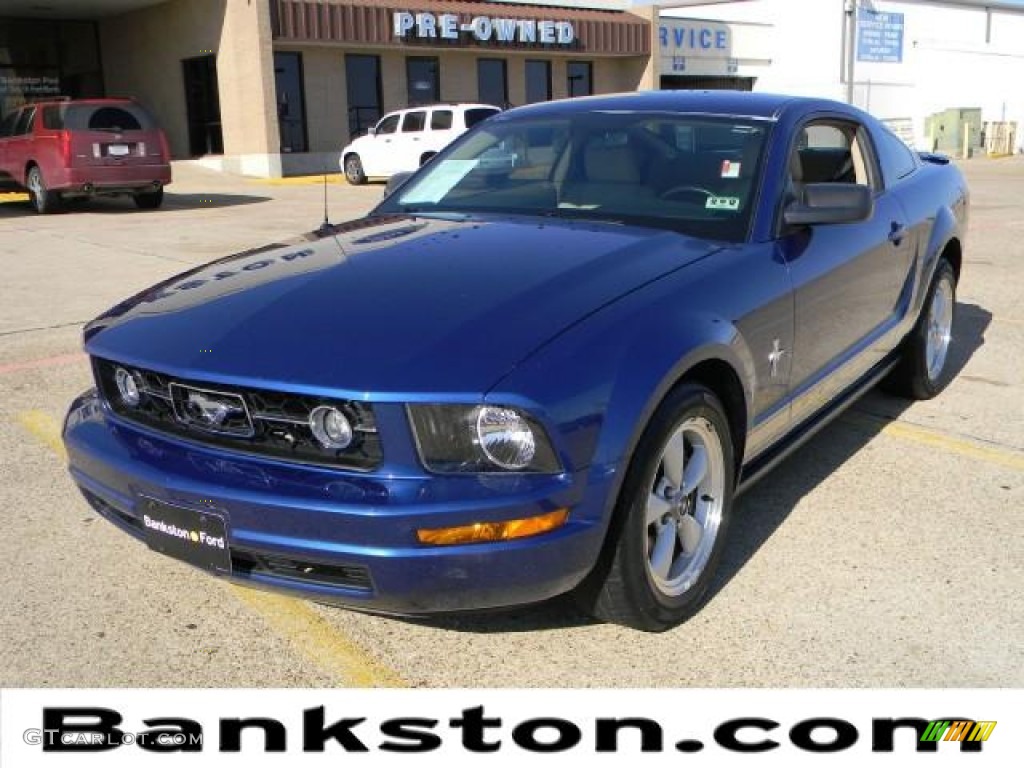 2008 Mustang V6 Premium Coupe - Vista Blue Metallic / Light Graphite photo #1
