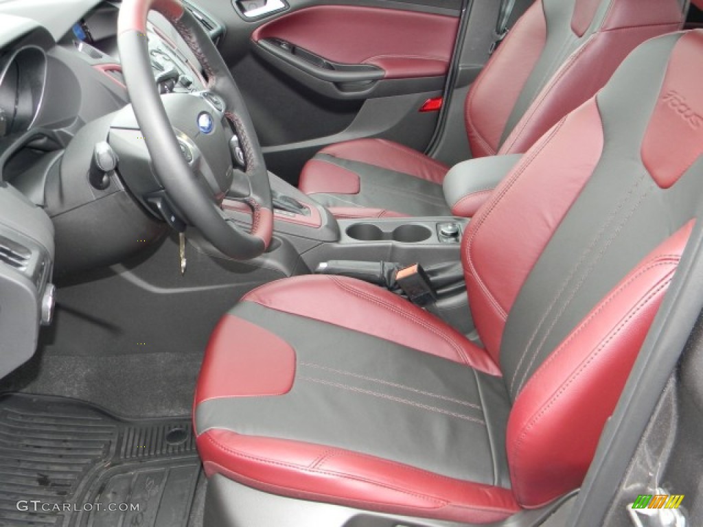 Tuscany Red Leather Interior 2012 Ford Focus SE Sport Sedan Photo #58394371