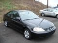 1999 Flamenco Black Pearl Honda Civic EX Coupe  photo #1